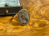 Reserved Victorian Micro Mosaic Bird Ring