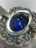 18ct Burma No Heat Sapphire And Diamond Ring