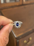 18ct Burma No Heat Sapphire And Diamond Ring