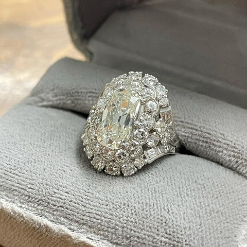 2/3 2.66 carat elongated Cushion cut diamond ring