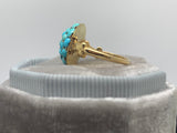 15ct Victorian Turquoise Button Ring