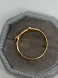 18ct Yellow Gold Diamond Buckle Ring