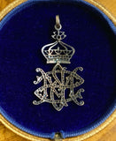 3/3 SBM Victorian Rose cut diamond monogram pendant