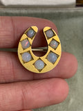 9ct Gold Victorian Opal Horseshoe Brooch
