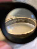 Reserved! 3 Enamel Silver Band with Floral Detail