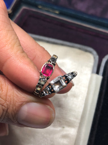 Red Paste Georgian Ring