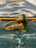 Vintage 20ct Peridot 18ct Ring