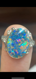 Part 2 Antique Platinum Black Opal Ring
