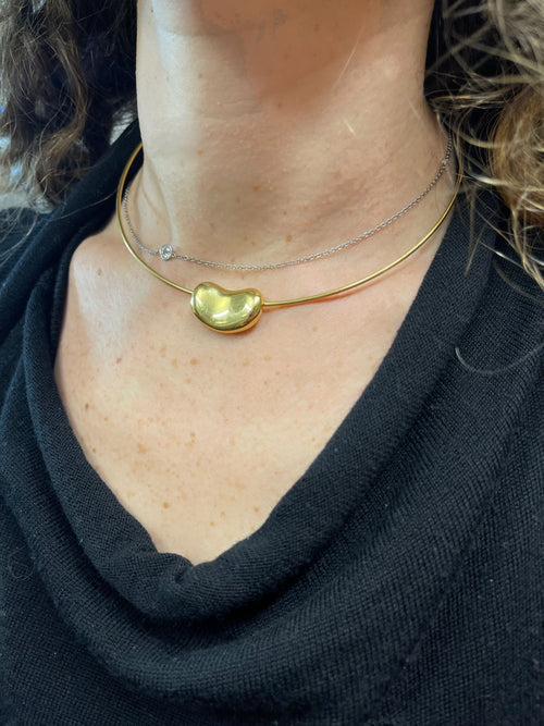 Vintage 18ct Gold Tiffany Elsa Peretti Bean Torque Necklace – Ishy