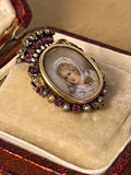 Victorian Crowned Portrait Brooch