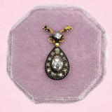 18th Century Rose Cut Diamond Drop