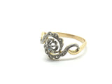 Reserved for L. 18ct & Platinum French Rose Cut Diamond Ring - Ishy Antiques