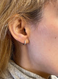 18ct White and Yellow Gold Diamond Earrings