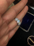 Edwardian 18ct Gold Opal and Diamond Five Stone Ring