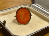 19th Century King Charlemagne Intaglio Swivel Pendant