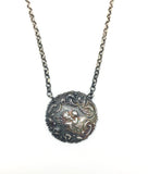 Antique Sterling Silver Cherub Necklace - Ishy Antiques