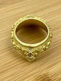 Mughal Gold and Diamond Set Archers Ring