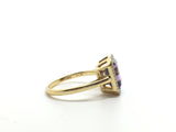 Stunning 18ct Gold Micro Pave Diamond and Amethyst Cocktail Ring - Ishy Antiques