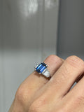 Reserved Platinum Sapphire and Diamond Dress Ring
