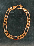 18ct White and Yellow Gold Figaro Curb Bracelet