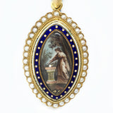 Reserved Georgian Mourning Pendant 1793 - Ishy Antiques