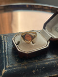 18ct Gold Antique Navette Signet Ring