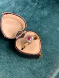 Antique 18ct Ruby and Diamond Cluster Ring