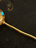 French Victorian 18ct Turquoise Ball Stick Pin