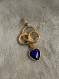 18ct Gold Victorian Snake and Heart Charm