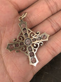 Early Victorian Rock Crystal and Diamond Cross Pendant