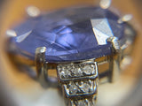 Art Deco Ceylon Sapphire and Diamond Ring