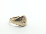 Reserved! Heart in Hand gold Signet Ring - Ishy Antiques