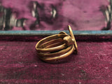 Unusual 9ct Gold Antique Snake Ring
