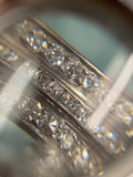 18ct White Gold 20th Century Diamond Three Row Band