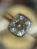 Reserved 1.50ct Old cut Cushion Diamond Ring