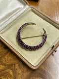 Victorian Tourmaline Crescent Brooch