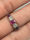 Reserved Victorian 18ct and Platinum Ruby and Diamond Ring - Ishy Antiques