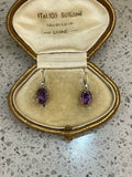 Deposit Smaller Georgian Amethyst Drop Earrings