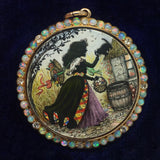 Edwardian Opal And Diamond Pendant