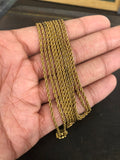 Antique 9ct Gold Long Chain with Slider