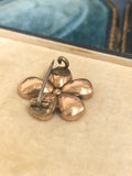 Gold Foiled Back Georgian Garnet Brooch