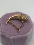 18ct Gold Victorian Hunting Horn Pendant
