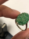 18ct White gold Jade Ring
