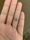 Antique 18ct Ruby and Diamond Cluster Ring