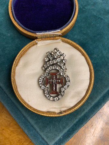 1790s Portuguese Order of Christ Medallion Brooch