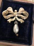 Georgian Paste Bow Brooch