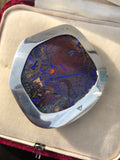 20th Century Wood Opal specimen in silver