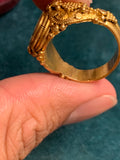 22ct Gold Love Heart Canetille Ring