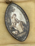 Georgian Sepia Miniature Navette Pendant