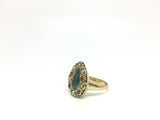 Early 18th Century Emerald, Ruby, Pearl and Diamond Solid Gold Ring - Ishy Antiques
